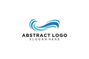 Abstract water wave splash logo symbol and icon design. vector