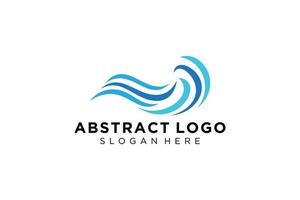 Abstract water wave splash logo symbol and icon design. vector