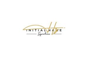 Initial HZ signature logo template vector. Hand drawn Calligraphy lettering Vector illustration.