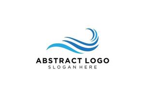 diseño de icono y símbolo de logotipo de salpicadura de onda de agua abstracta. vector