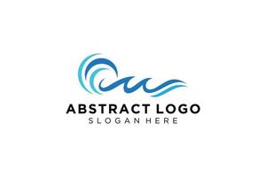 diseño de icono y símbolo de logotipo de salpicadura de onda de agua abstracta. vector