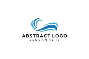 Abstract water wave splash logo symbol and icon design. vector