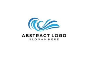 Abstract water wave splash logo symbol and icon design. vector