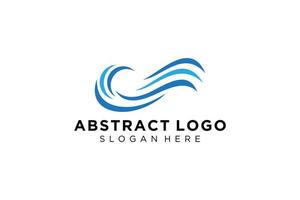 Abstract water wave splash logo symbol and icon design. vector