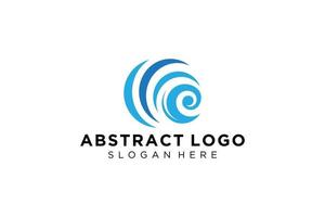 Abstract water wave splash logo symbol and icon design. vector