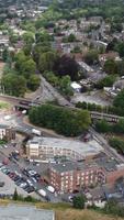 High Angle View of British Residential Homes at Luton Town of England UK video