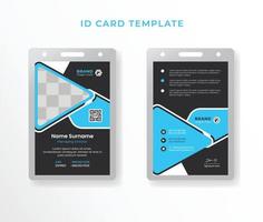 diseño de tarjeta de identificación minimalista de empresa corporativa para empleados estilista abstracto vector