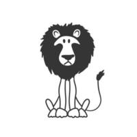 A lion. Cute lion hand-drawn. Sketch drawing for design. Vector image