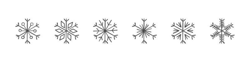 Snowflakes. Set of hand drawn snowflakes. Design elements for christmas and New Year. Vector elements