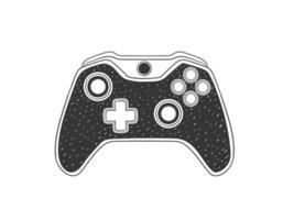 Game joystick. Joypad. Hand-drawn Gamepad. Illustration in sketch style. Vector image