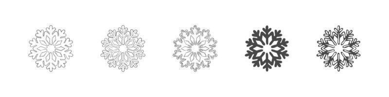 Snowflakes. New Year's snowflakes. Hand-drawn snowflake icons. Vector illustration