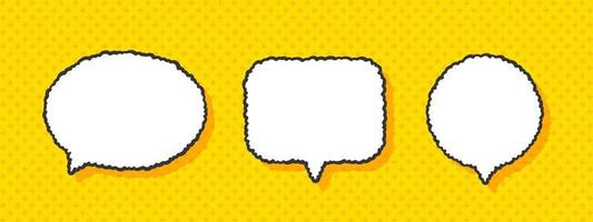 Speech Bubbles icons. Empty comic speech bubbles set. Vector illustration