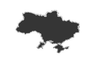 Ukraine. Map of Ukraine. A hand-drawn map of the country. Vector illustration