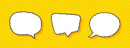 Retro Speech Bubbles. Speech balloon, chat bubble icons. Vector illustration