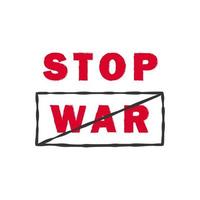 detener el icono del símbolo de guerra. una llamada para detener la guerra. imagen vectorial vector