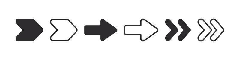 Arrows. High quality arrows. Modern simple flat and linear arrows. Vector images