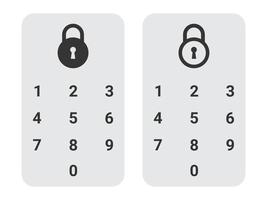 Lock icons. Digital lock. Cyber security, password signs for UI. Vector illustration