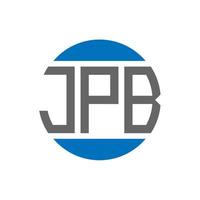 JPB letter logo design on white background. JPB creative initials circle logo concept. JPB letter design. vector
