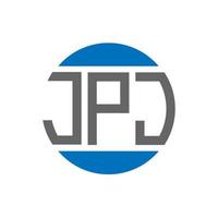 JPJ letter logo design on white background. JPJ creative initials circle logo concept. JPJ letter design. vector