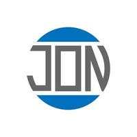 JON letter logo design on white background. JON creative initials circle logo concept. JON letter design. vector