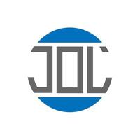 diseño de logotipo de letra jol sobre fondo blanco. concepto de logotipo de círculo de iniciales creativas de jol. diseño de letras jol. vector