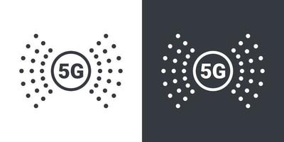 iconos de 5g. señal de internet de alta velocidad. logotipo de señal 5g. ilustración vectorial vector