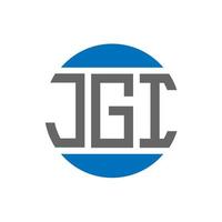 JGI letter logo design on white background. JGI creative initials circle logo concept. JGI letter design. vector