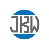 JKW letter logo design on white background. JKW creative initials circle logo concept. JKW letter design. vector