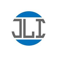 diseño de logotipo de letra jli sobre fondo blanco. concepto de logotipo de círculo de iniciales creativas jli. diseño de letras jli. vector