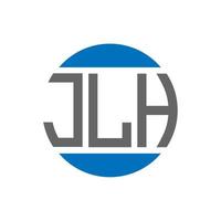 diseño de logotipo de letra jlh sobre fondo blanco. concepto de logotipo de círculo de iniciales creativas jlh. diseño de letra jlh. vector
