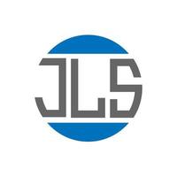 diseño de logotipo de letra jls sobre fondo blanco. concepto de logotipo de círculo de iniciales creativas de jls. diseño de letra jls. vector