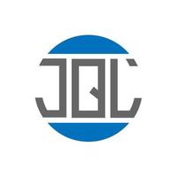diseño de logotipo de letra jql sobre fondo blanco. Concepto de logotipo de círculo de iniciales creativas jql. diseño de letras jql. vector
