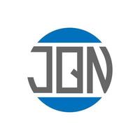 diseño de logotipo de letra jqn sobre fondo blanco. concepto de logotipo de círculo de iniciales creativas jqn. diseño de letras jqn. vector