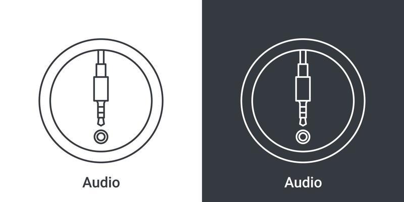 Audio jack port icon. Computer connectors signs. Connectors icon. Vector illustration