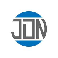 diseño de logotipo de letra jdn sobre fondo blanco. concepto de logotipo de círculo de iniciales creativas jdn. diseño de letras jdn. vector