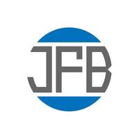 JFB letter logo design on white background. JFB creative initials circle logo concept. JFB letter design. vector