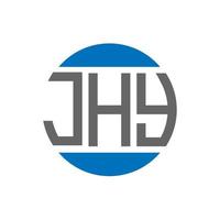 diseño de logotipo de letra jhy sobre fondo blanco. concepto de logotipo de círculo de iniciales creativas jhy. diseño de letra jhy. vector