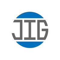 JIG letter logo design on white background. JIG creative initials circle logo concept. JIG letter design. vector