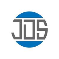 diseño de logotipo de letra jds sobre fondo blanco. concepto de logotipo de círculo de iniciales creativas jds. diseño de letras jds. vector