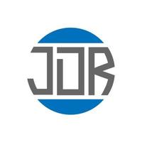 diseño de logotipo de letra jdr sobre fondo blanco. concepto de logotipo de círculo de iniciales creativas jdr. diseño de letras jdr. vector
