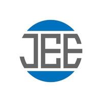 JEE letter logo design on white background. JEE creative initials circle logo concept. JEE letter design. vector