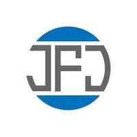 diseño de logotipo de letra jfj sobre fondo blanco. concepto de logotipo de círculo de iniciales creativas jfj. diseño de letras jfj. vector