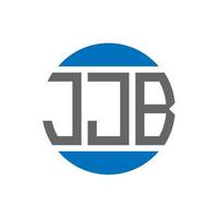 diseño de logotipo de letra jjb sobre fondo blanco. concepto de logotipo de círculo de iniciales creativas jjb. diseño de letras jjb. vector