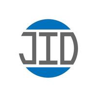 diseño del logotipo de la letra jio sobre fondo blanco. concepto de logotipo de círculo de iniciales creativas de jio. diseño de letras jio. vector