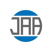 diseño de logotipo de letra jaa sobre fondo blanco. concepto de logotipo de círculo de iniciales creativas de jaa. diseño de letras jaa. vector