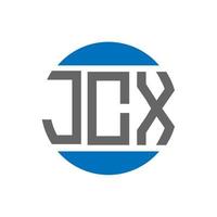 JCX letter logo design on white background. JCX creative initials circle logo concept. JCX letter design. vector