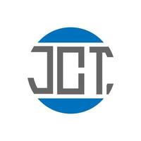 diseño de logotipo de letra jct sobre fondo blanco. concepto de logotipo de círculo de iniciales creativas jct. diseño de letras jct. vector