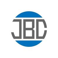 diseño de logotipo de letra jbc sobre fondo blanco. concepto de logotipo de círculo de iniciales creativas de jbc. diseño de letras jbc. vector