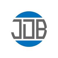 diseño de logotipo de letra jdb sobre fondo blanco. Concepto de logotipo de círculo de iniciales creativas jdb. diseño de letras jdb. vector