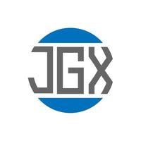 diseño de logotipo de letra jgx sobre fondo blanco. concepto de logotipo de círculo de iniciales creativas jgx. diseño de letras jgx. vector